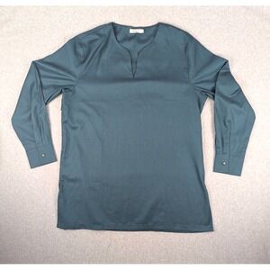 Sea & Alp Mens XL Dark Teal African Long Tunic Elegant Formal Side Access Slot